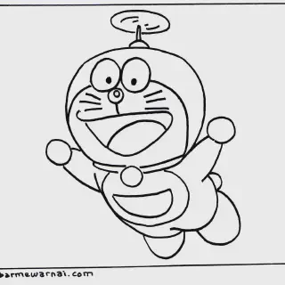10 Contoh Gambar Mewarnai Doraemon yang Mudah Dan Seru untuk Anak-Anak