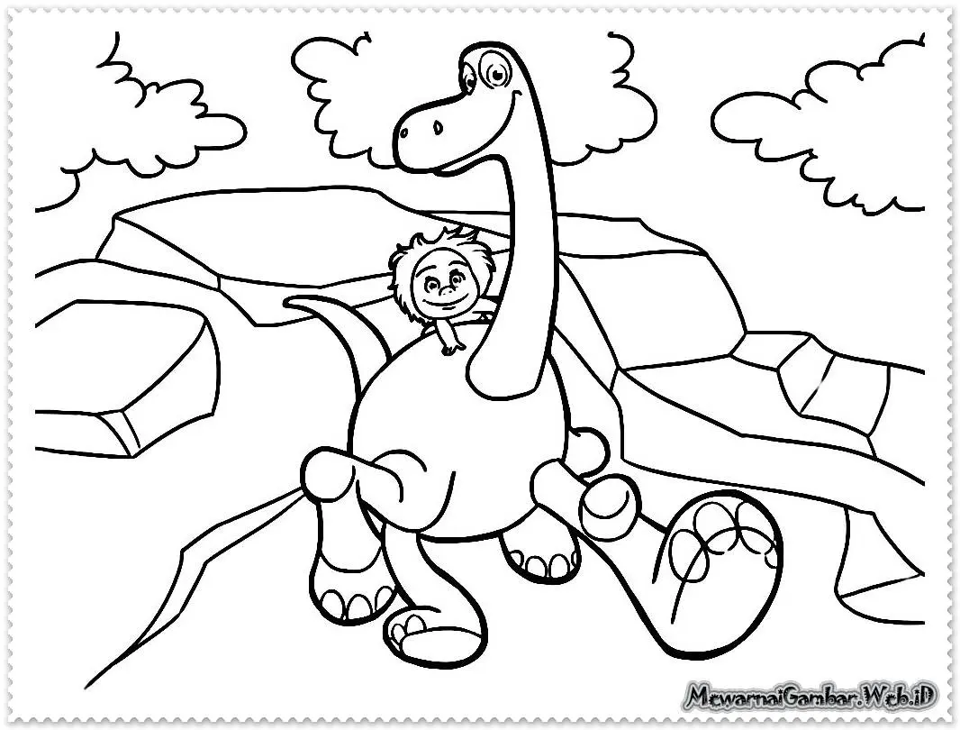 10+ Situs Download Gambar Mewarnai Dinosaurus Gratis dan Mudah