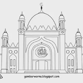 Download Gambar Mewarnai Masjid - Kegiatan Seru dan Edukatif untuk Anak-Anak
