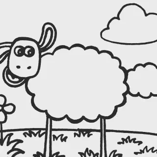 20 Gambar Domba Lucu untuk Mewarnai Anak TK dengan Seru