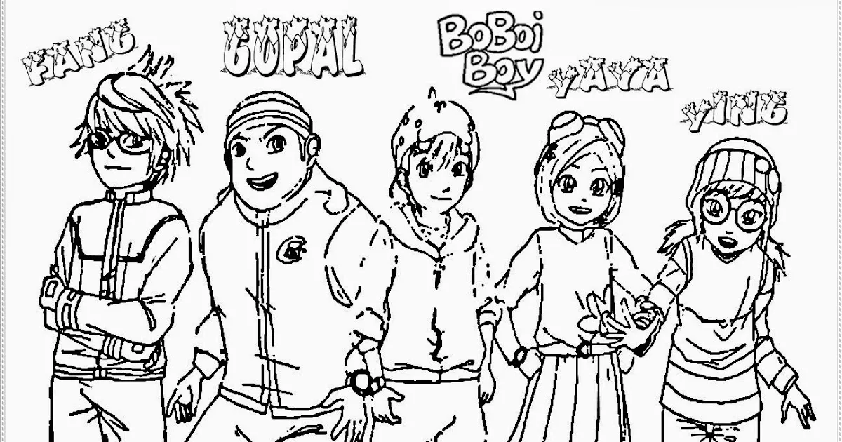 Belajar Gambar Mewarnai Boboiboy Solar untuk Anak-Anak