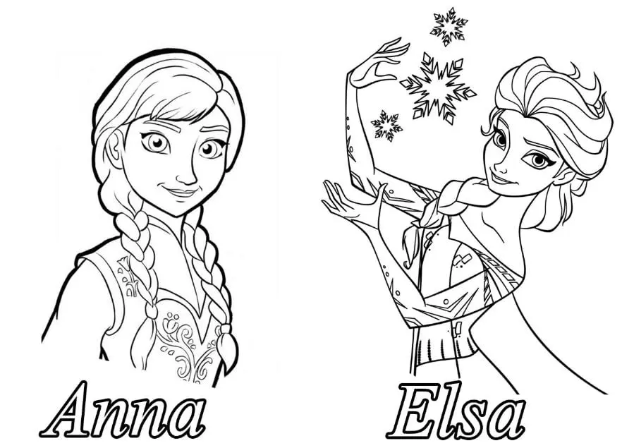 Seru! Belajar Warna dengan Gambar Mewarnai Elsa dan Anna