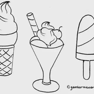 Gambar Mewarnai Ice Cream Unicorn â€“ Manisnya Menggambar dengan Warna Pelangi!
