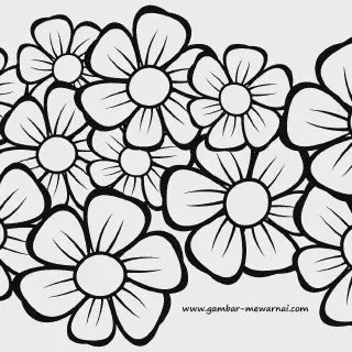 10 Desain Gambar Mewarnai Motif Bunga yang Cocok untuk Pemula