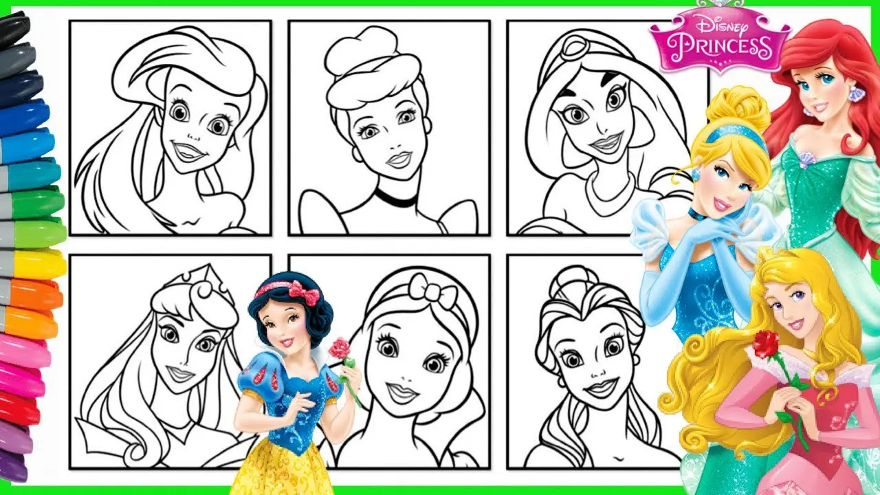 21 Gambar Mewarnai Princess Cinderella untuk Anak-Anak