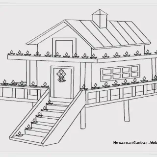 Mewarnai Rumah Adat Joglo Dalam 3 Langkah Mudah