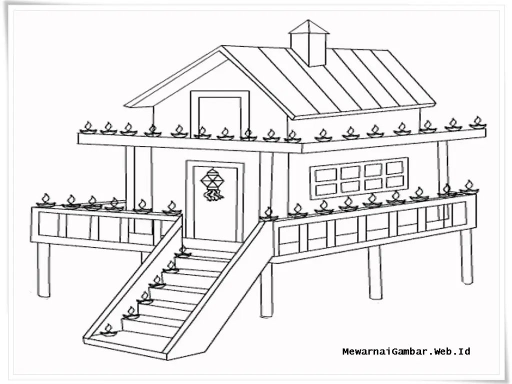 Mewarnai Gambar Rumah Gadang: Cara Bermain & Pengenalan Budaya Minangkabau