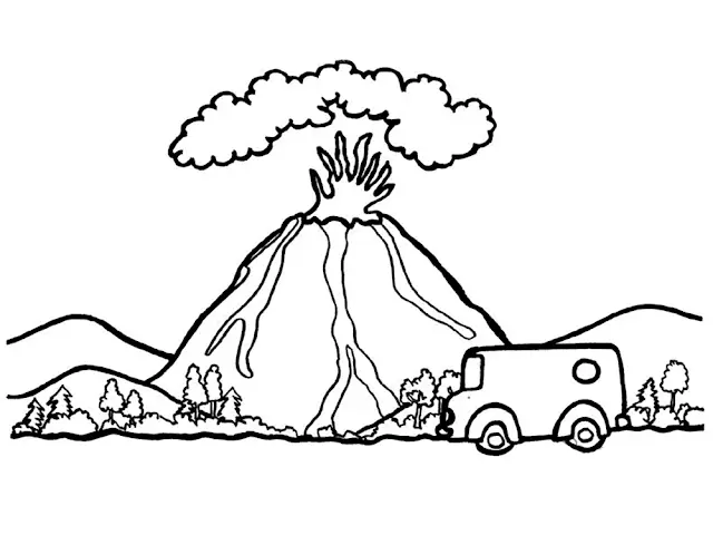 Menarik Gambar Gunung Meletus untuk Anak TK: Petunjuk Mewarnai yang Mudah Dipahami!