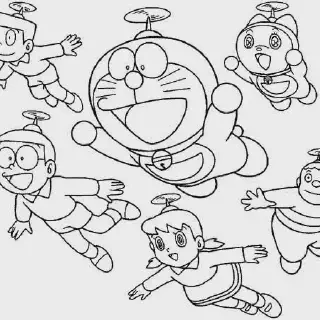 10 Sketsa Gambar Doraemon untuk Mewarnai yang Mengasyikkan